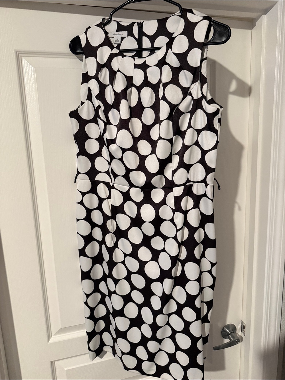 Dress Barn Black and White Polka Dot Sleeveless Dress